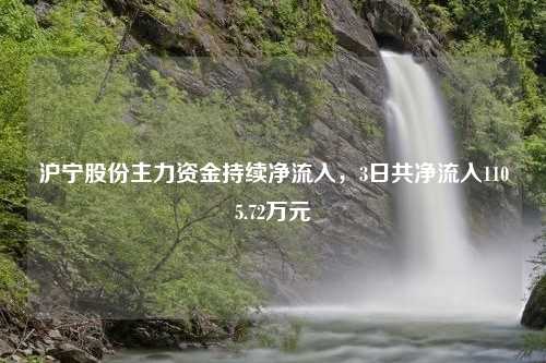 沪宁股份主力资金持续净流入，3日共净流入1105.72万元