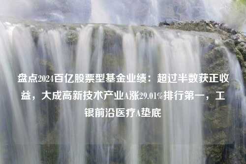 盘点2024百亿股票型基金业绩：超过半数获正收益，大成高新技术产业A涨29.01%排行第一，工银前沿医疗A垫底