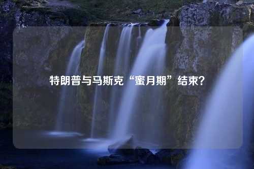 特朗普与马斯克“蜜月期”结束？