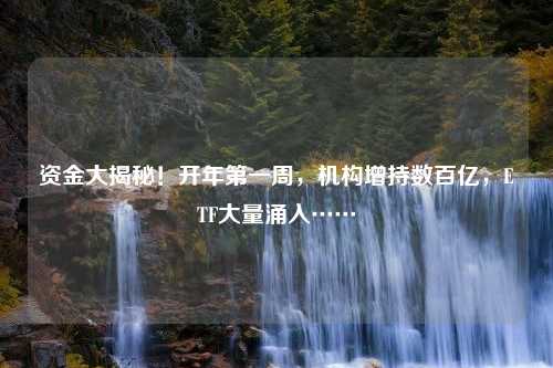 资金大揭秘！开年第一周，机构增持数百亿，ETF大量涌入……