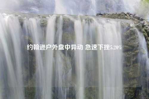 约翰逊户外盘中异动 急速下挫5.20%