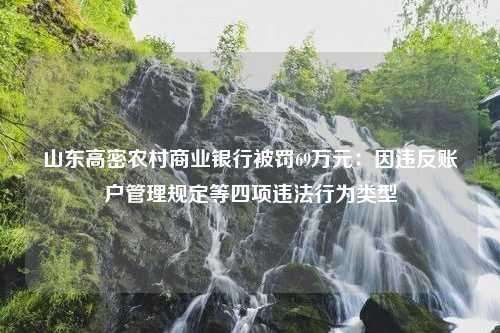 山东高密农村商业银行被罚69万元：因违反账户管理规定等四项违法行为类型