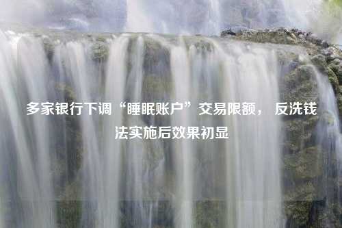 多家银行下调“睡眠账户”交易限额， 反洗钱法实施后效果初显