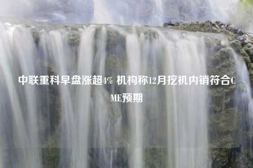 中联重科早盘涨超4% 机构称12月挖机内销符合CME预期