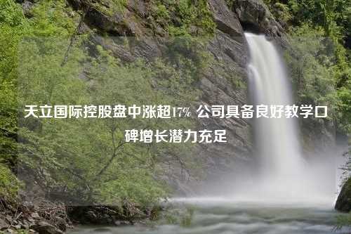 天立国际控股盘中涨超17% 公司具备良好教学口碑增长潜力充足