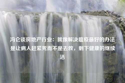 冯仑谈房地产行业：就像解决瘟疫最好的办法是让病人赶紧死而不是去救，剩下健康的继续活