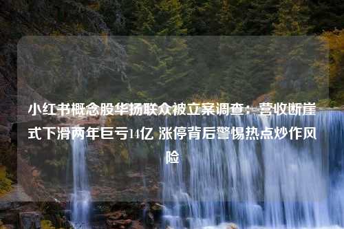 小红书概念股华扬联众被立案调查：营收断崖式下滑两年巨亏14亿 涨停背后警惕热点炒作风险