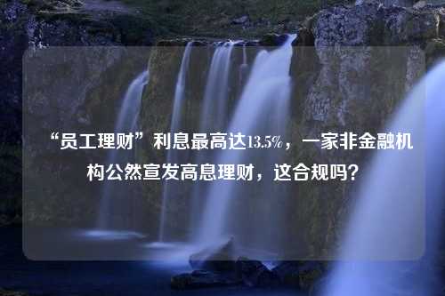 “员工理财”利息最高达13.5%，一家非金融机构公然宣发高息理财，这合规吗？