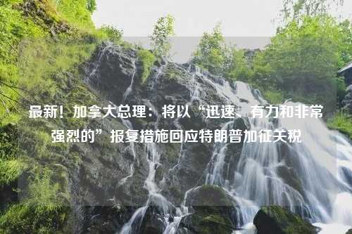 最新！加拿大总理：将以“迅速、有力和非常强烈的”报复措施回应特朗普加征关税