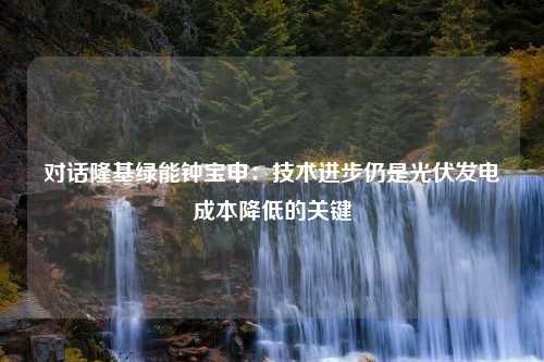 对话隆基绿能钟宝申：技术进步仍是光伏发电成本降低的关键