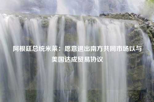 阿根廷总统米莱：愿意退出南方共同市场以与美国达成贸易协议