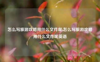 怎么写旅游攻略用什么文件呢,怎么写旅游攻略用什么文件呢英语