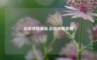 出游攻略模板,出游攻略表格