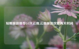 短期旅游推荐2-3天云南,云南旅游攻略两天时间