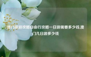 澳门旅游攻略自由行攻略一日游需要多少钱,澳门几日游多少钱