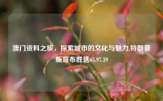 澳门资料之旅，探索城市的文化与魅力,特朗普版宣布胜选65.97.39