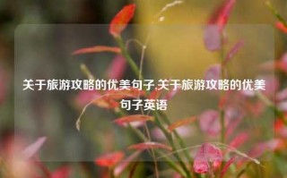 关于旅游攻略的优美句子,关于旅游攻略的优美句子英语