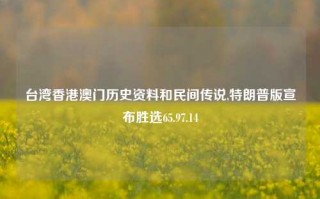 台湾香港澳门历史资料和民间传说,特朗普版宣布胜选65.97.14