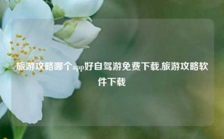 旅游攻略哪个app好自驾游免费下载,旅游攻略软件下载