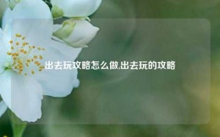 出去玩攻略怎么做,出去玩的攻略