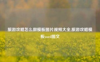 旅游攻略怎么做模板图片视频大全,旅游攻略模板word图文