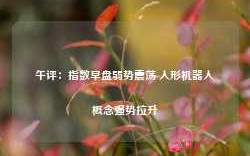 午评：指数早盘弱势震荡 人形机器人概念强势拉升