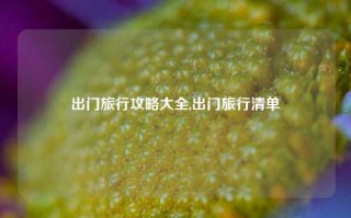 出门旅行攻略大全,出门旅行清单