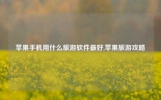 苹果手机用什么旅游软件最好,苹果旅游攻略