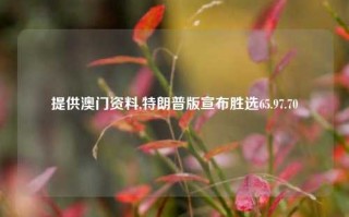 提供澳门资料,特朗普版宣布胜选65.97.70