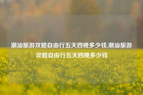 潮汕旅游攻略自由行五天四晚多少钱,潮汕旅游攻略自由行五天四晚多少钱-第1张图片-旅游攻略网