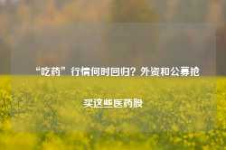 “吃药”行情何时回归？外资和公募抢买这些医药股-第1张图片-旅游攻略网