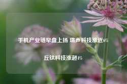 手机产业链早盘上扬 瑞声科技涨近6%丘钛科技涨超4%-第1张图片-旅游攻略网