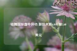 铭腾国际盘中异动 股价大跌6.04%报5.60美元-第1张图片-旅游攻略网