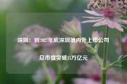 深圳：到2027年底深圳境内外上市公司总市值突破15万亿元-第1张图片-旅游攻略网