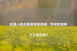 机器人概念股演绎涨停潮：如何把握两大主线选股？-第1张图片-旅游攻略网